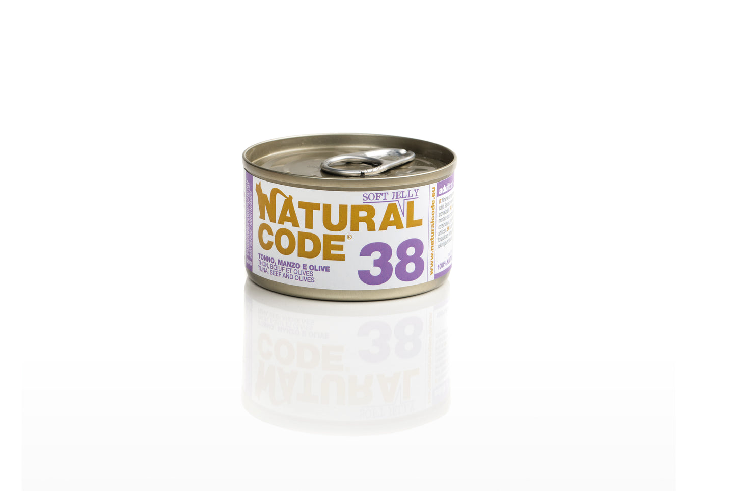 Natural Code Gatto - 38 - Tonno, manzo e olive, 85 g