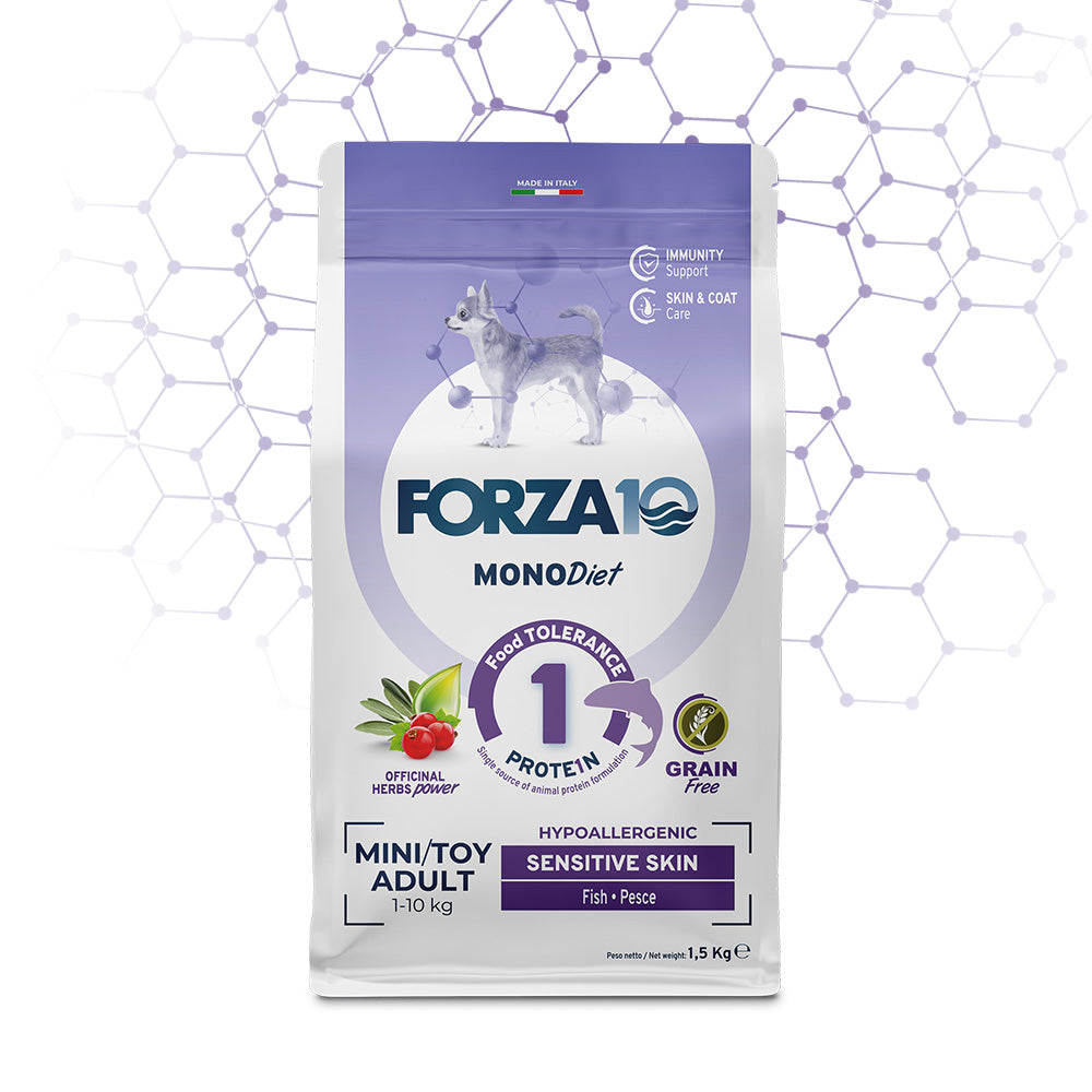 Forza10 Cani - Monodiet Mini/Toy Adult Sensitive Skin, pesce