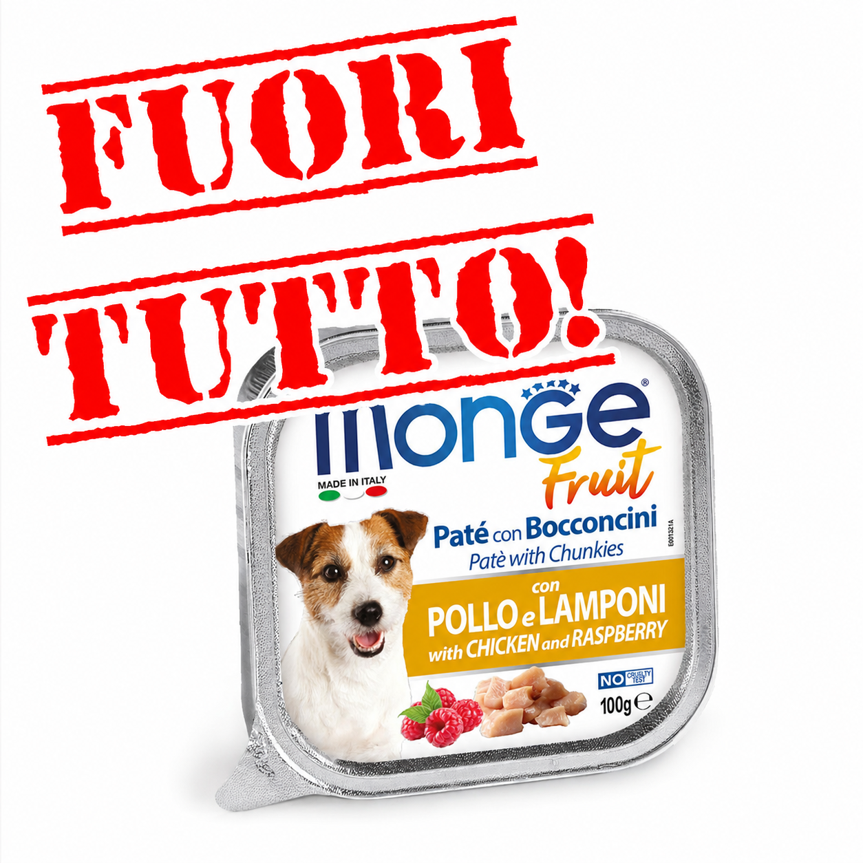 Monge - Fruit Paté - Pollo e lamponi, 100 g