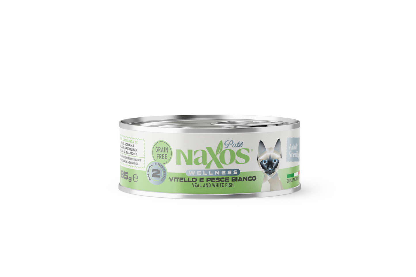 Naxos Gatti Sterilight - Paté vitello e pesce bianco, 85 g