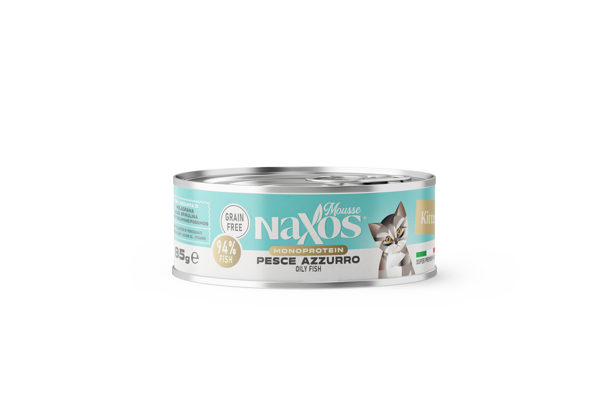 Naxos Gattini Monoprotein - Mousse al pesce azzurro, 85 g