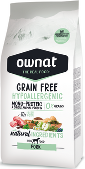 Ownat Cane - Grain Free Hypoallergenic Pork - Crocchette (multiformato)