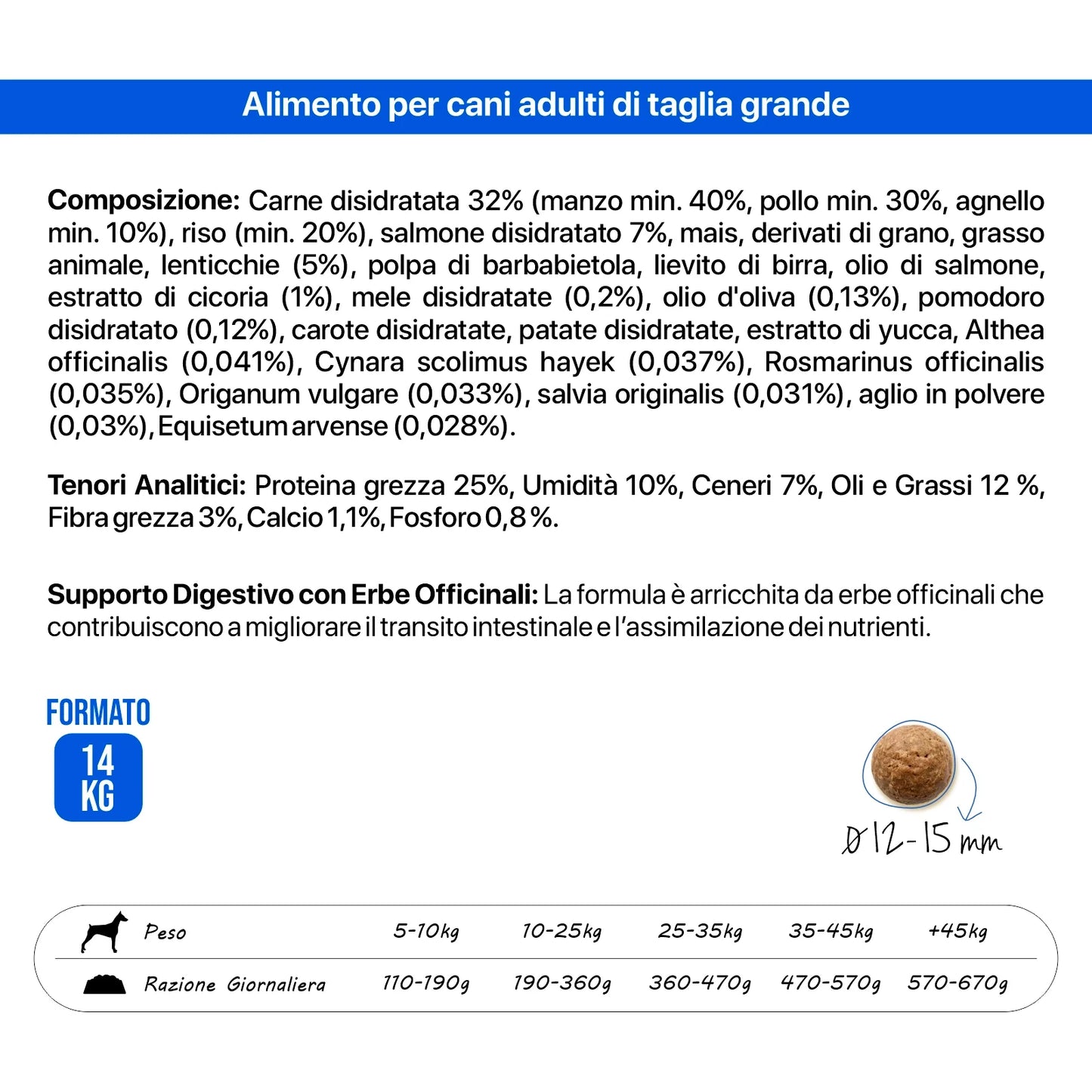 Althea Mare e Monti - Crocchette per cani adulti, taglia Grande