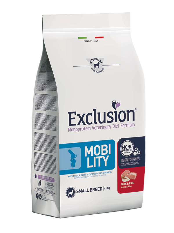 Exclusion Diet Cane – Mobility – Maiale e riso – Secco – Piccola taglia