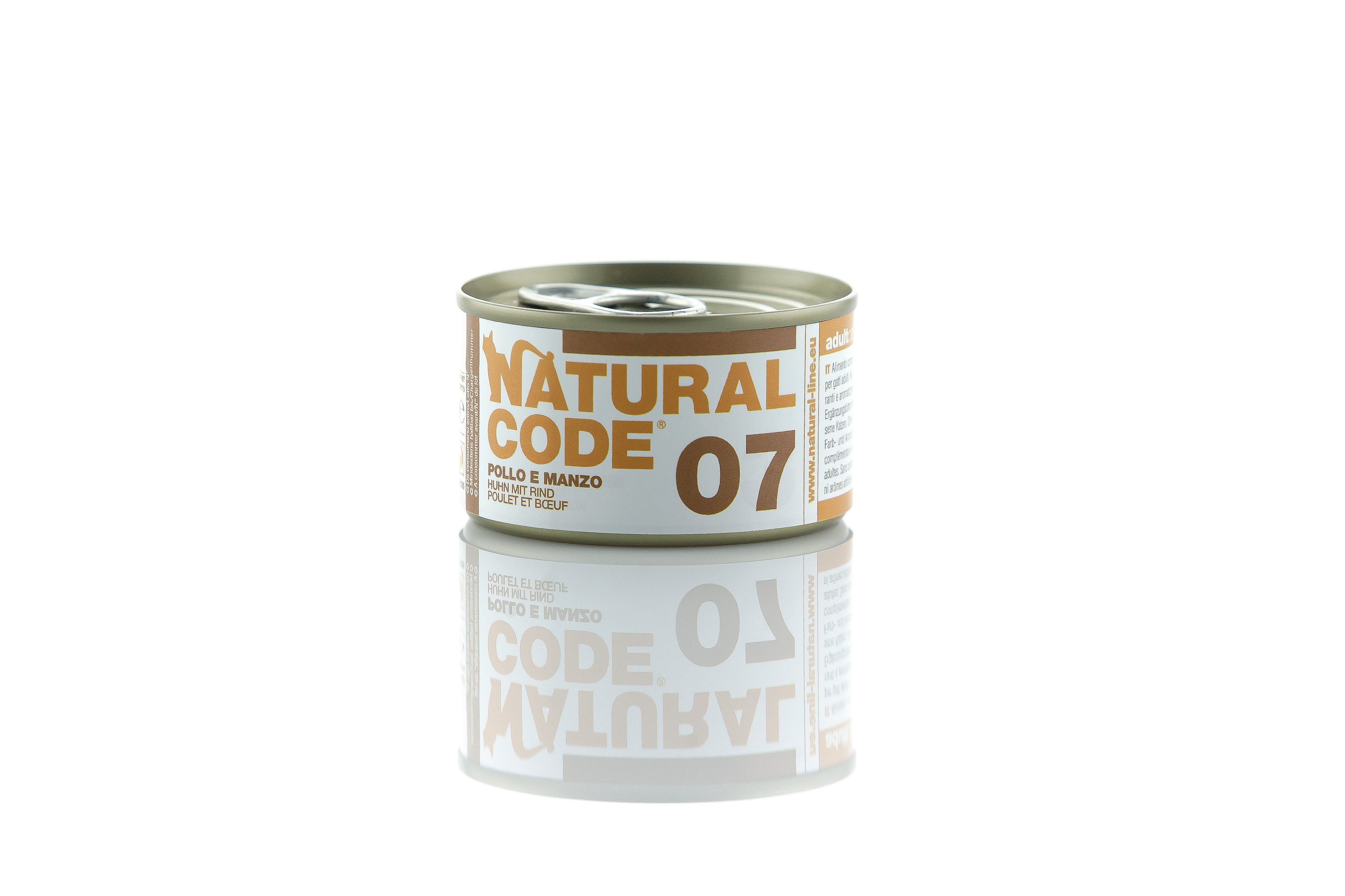 Natural Code Gatto - 07 - Pollo e manzo, 85 g