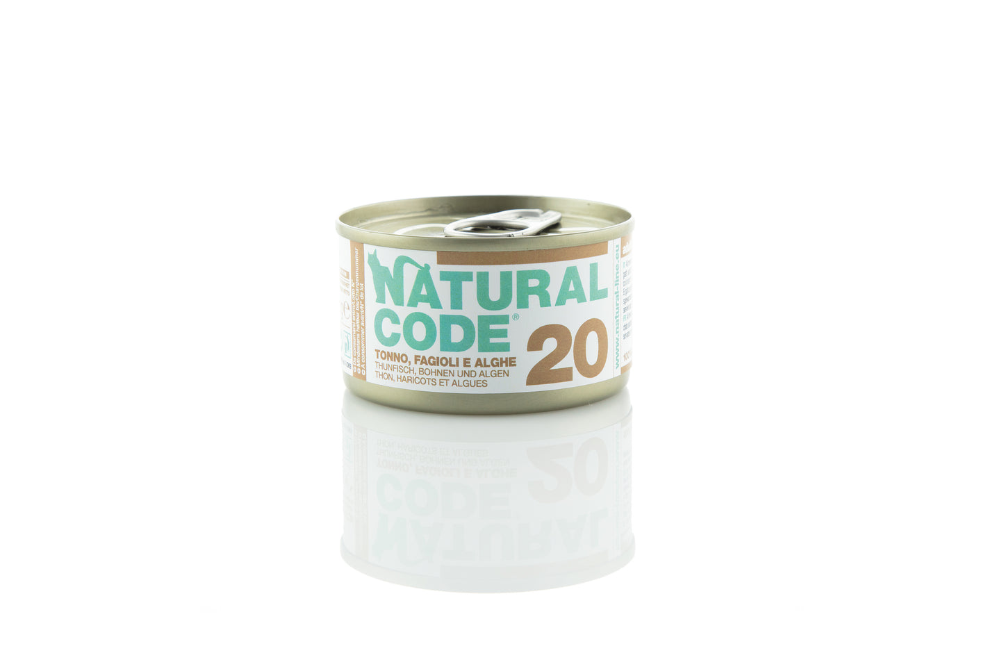 Natural Code Gatto - 20- Tonno, fagioli e alghe, 85 g