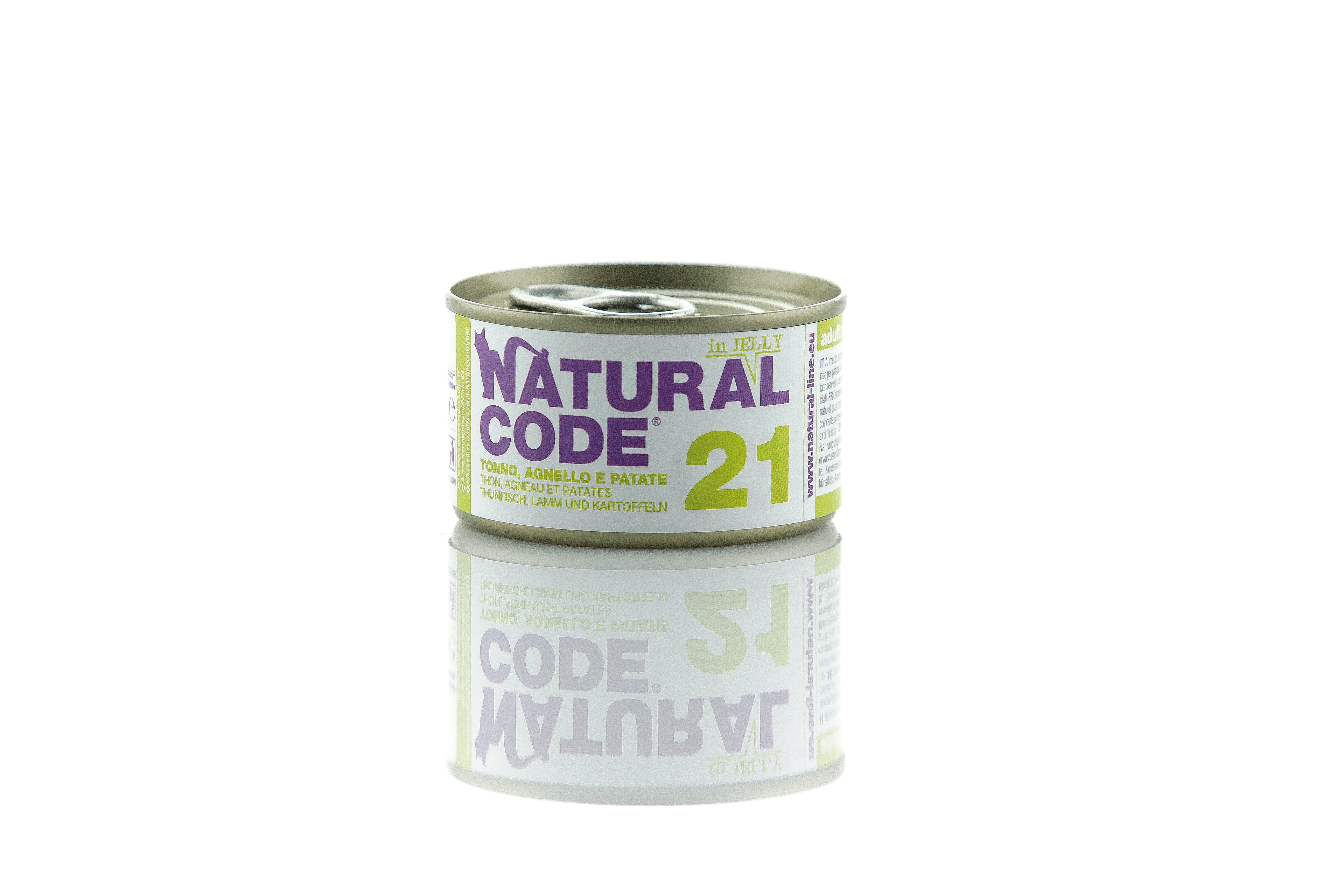 Natural Code Gatto - 21 - Tonno, agnello e patate, 85 g