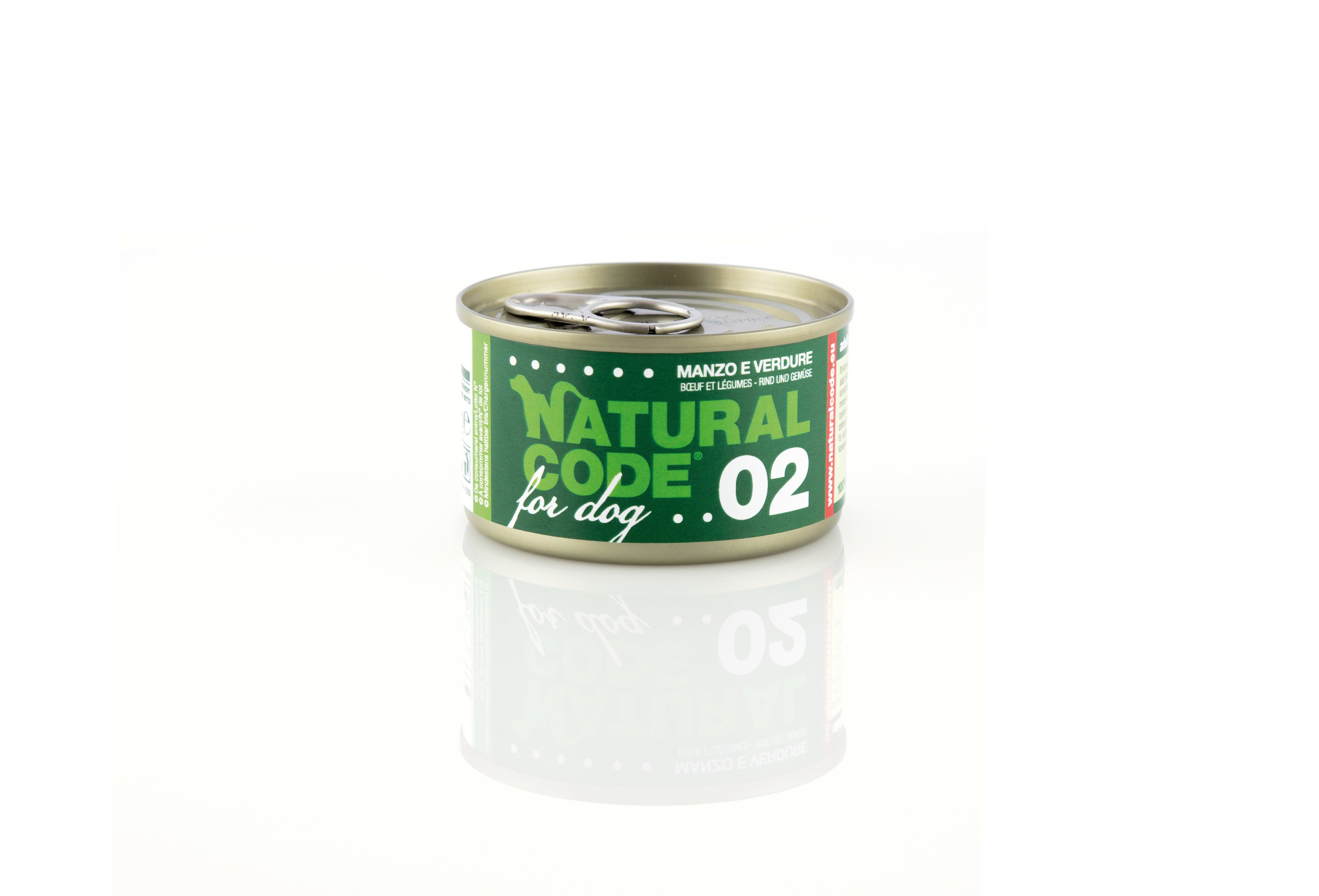 Natural Code Cane - 02 - Manzo e verdure, 90 g