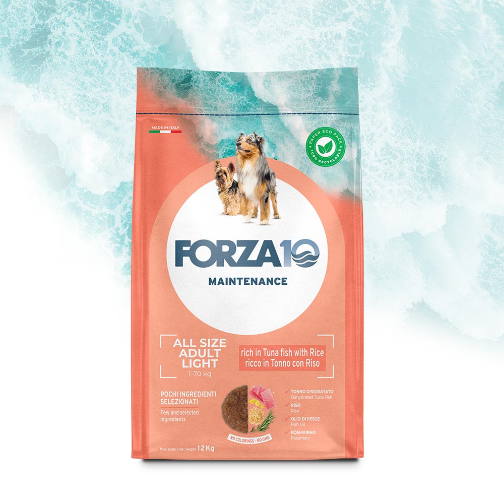 Forza10 Cani - Maintenance All Size Light Adult, tonno con riso - Crocchette
