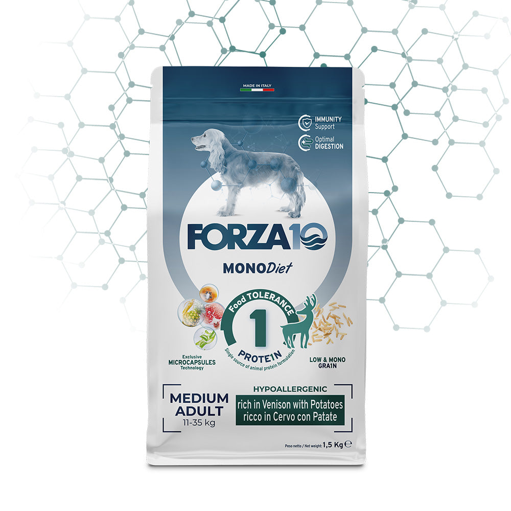Forza10 Cani - Maintenance Medium Adult, cervo e patate