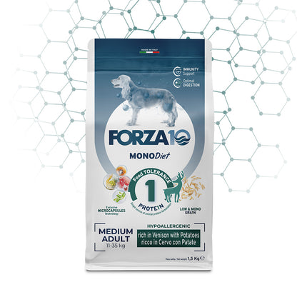 Forza10 Cani - Maintenance Medium Adult, cervo e patate