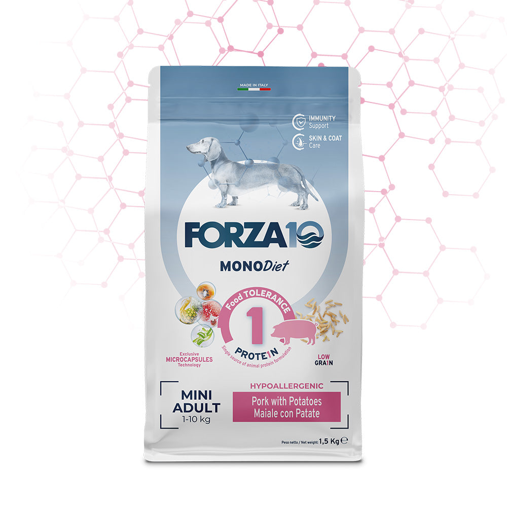 Forza10 Cani - Monodiet Mini Adult, maiale con patate - Crocchette