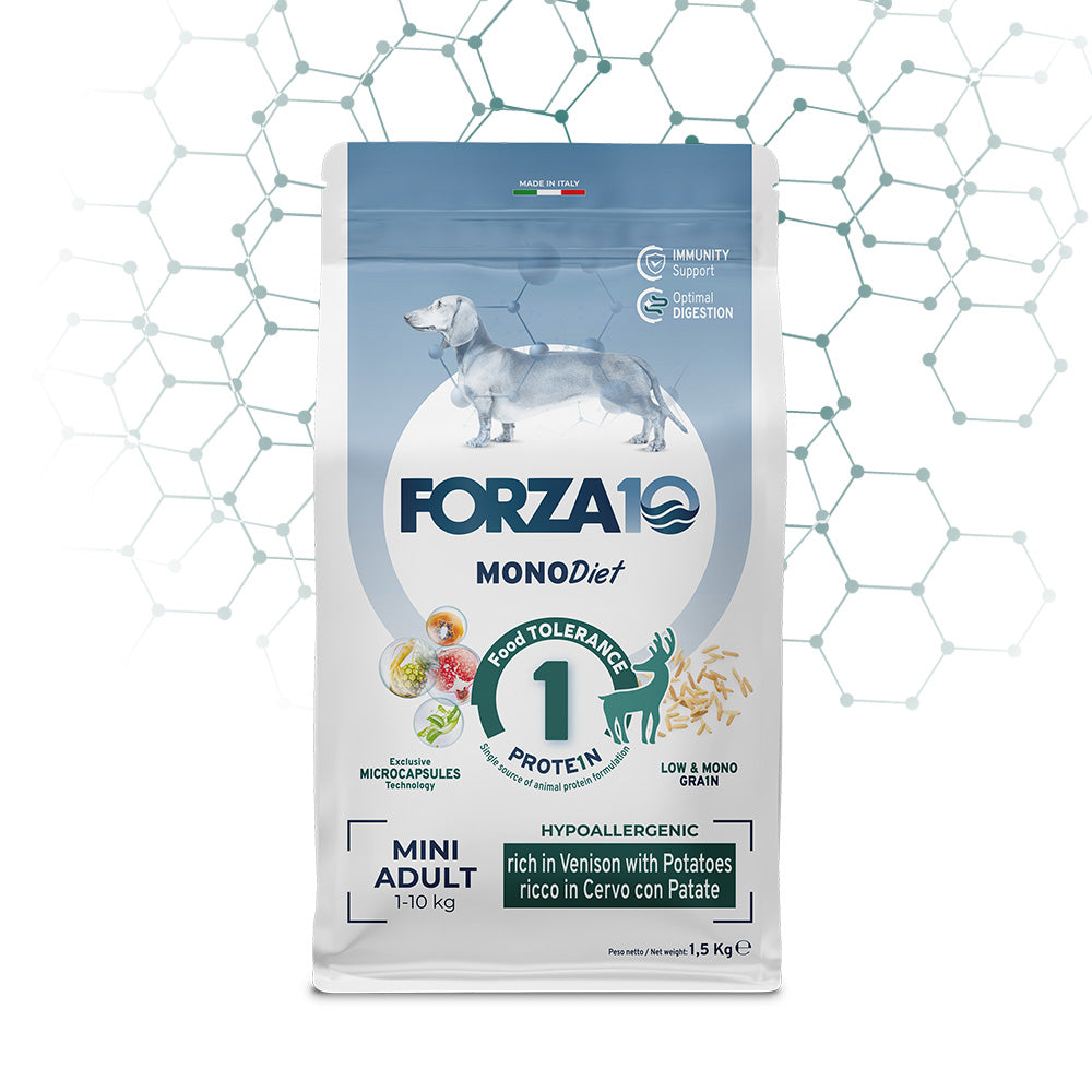 Forza10 Cani - Monodiet Mini Adult, cervo e patate - Crocchette