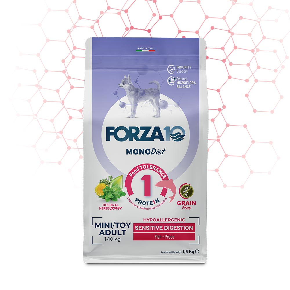 Forza10 Cani - Monodiet Mini/Toy Adult Sensitive Digestion, pesce - Crocchette
