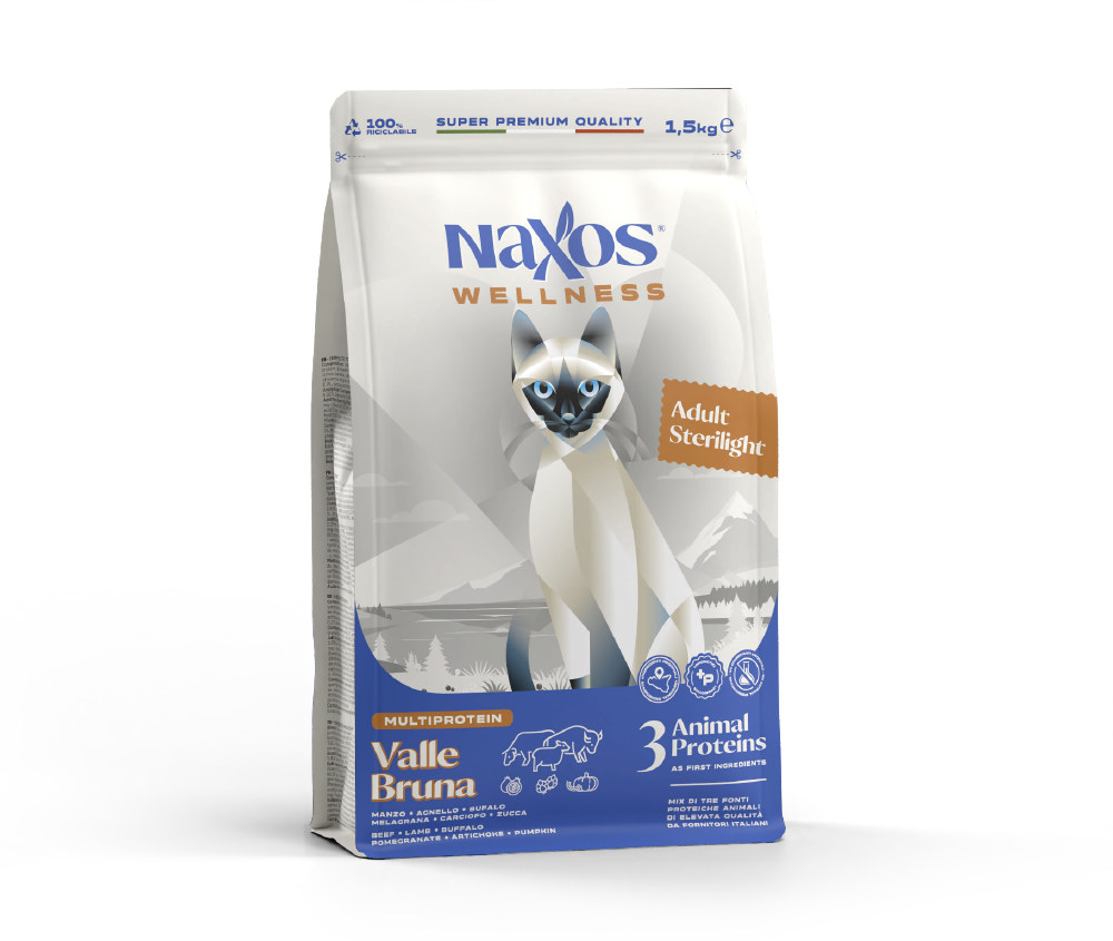 Naxos Gatti Sterilight - Crocche "Valle Bruna" (manzo, bufalo, agnello)