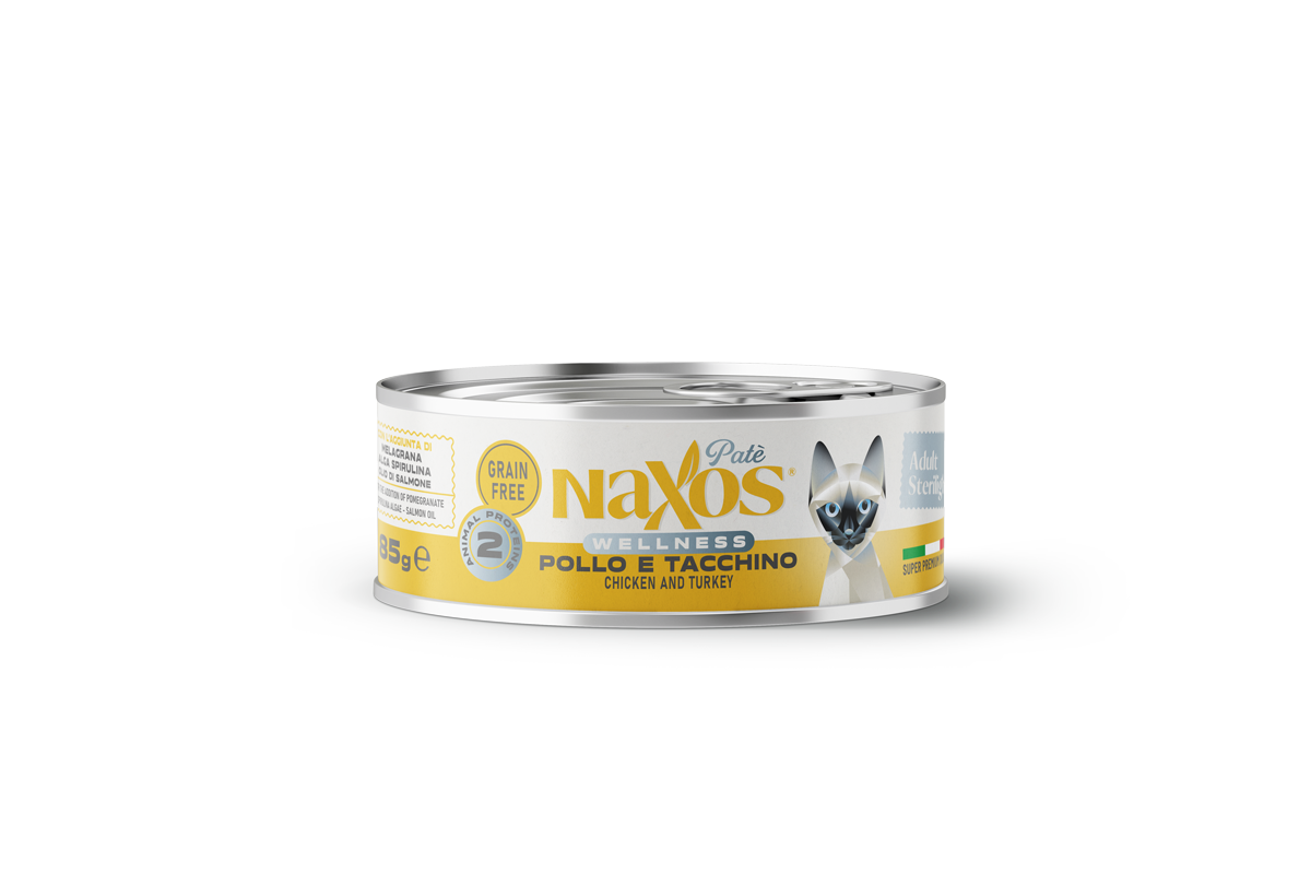 Naxos Gatti Sterilight - Paté pollo e tacchino, 85 g
