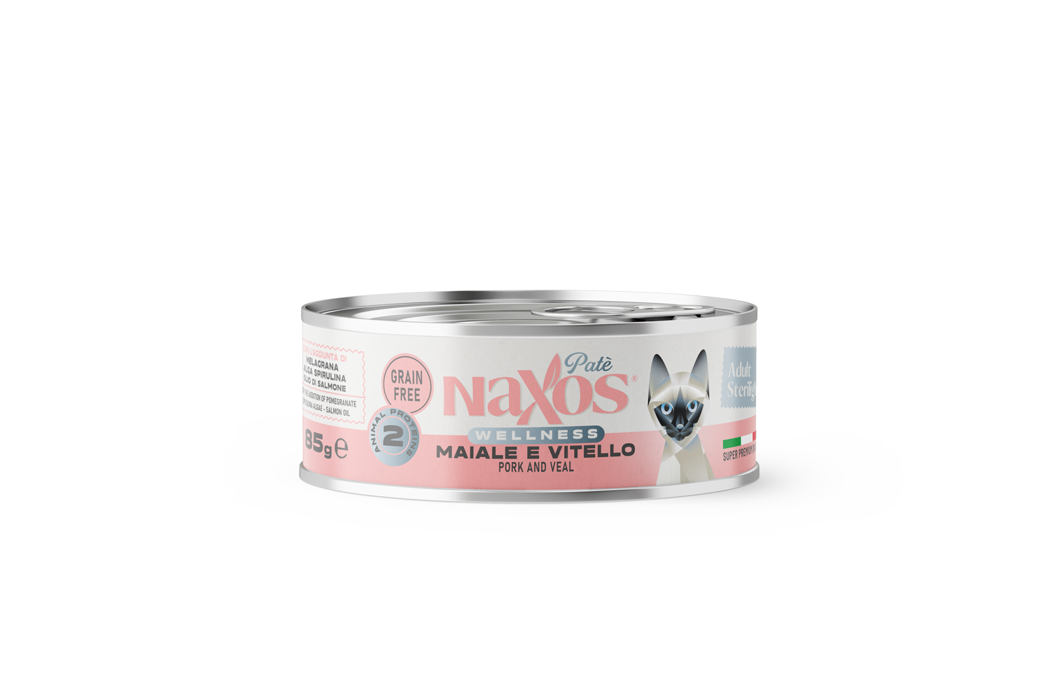 Naxos Gatti Sterilight - Paté maiale e vitello, 85 g