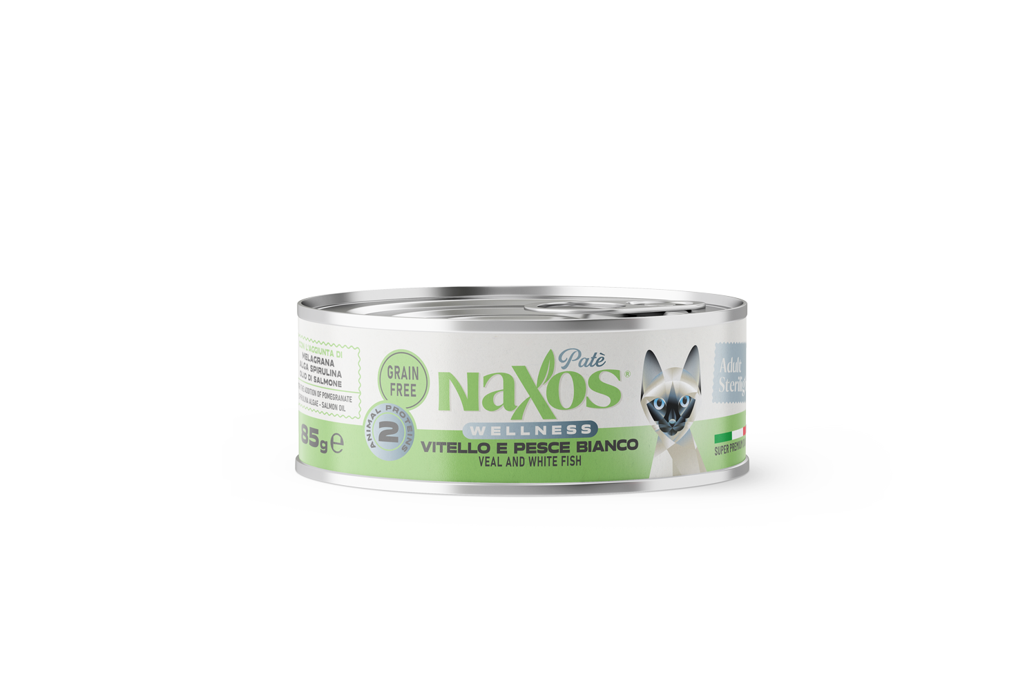 Naxos Gatti Sterilight - Paté vitello e pesce bianco, 85 g