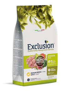 Exclusion Mediterraneo Cane Adult Pollo – Secco, taglia media