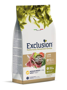 Exclusion Mediterraneo Cane Adult - Agnello – Secco, taglia media