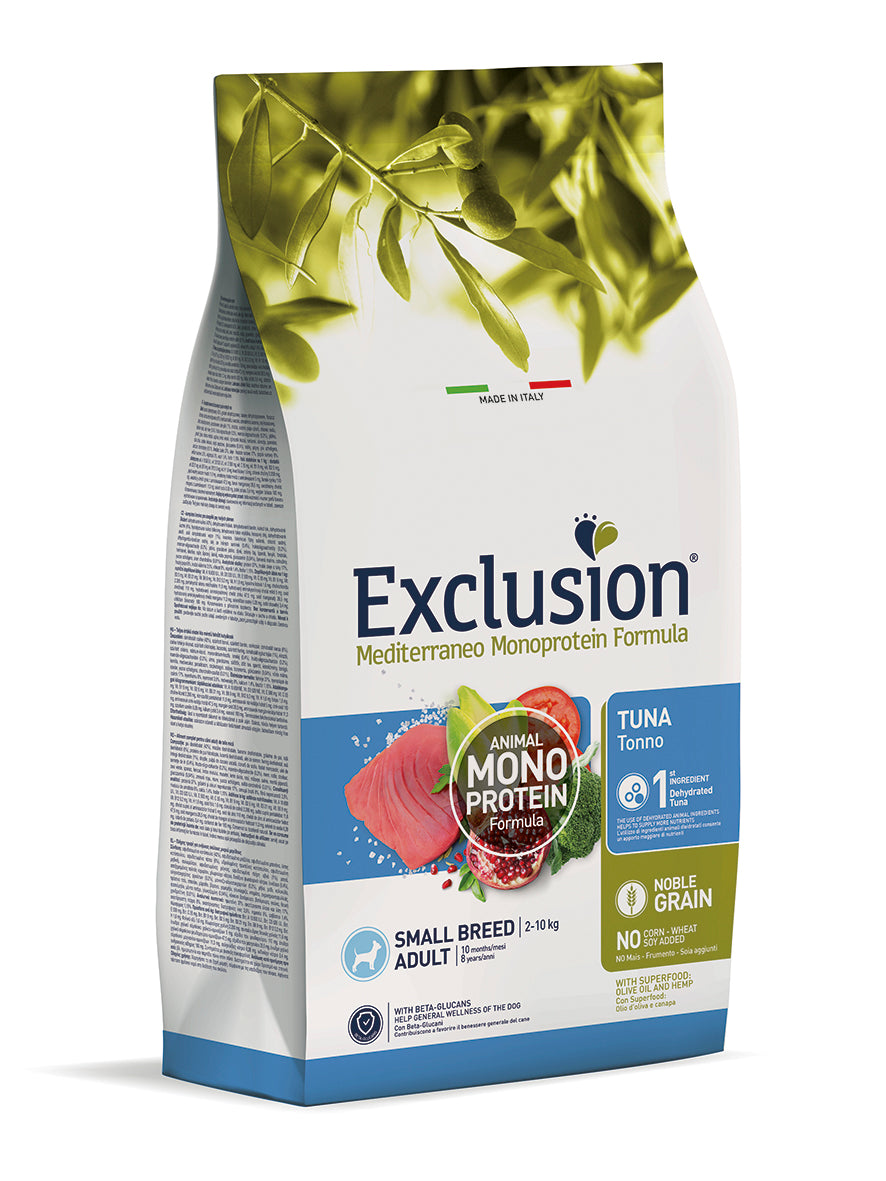 Exclusion Mediterraneo Cane Adult - Tonno – Secco, piccola taglia