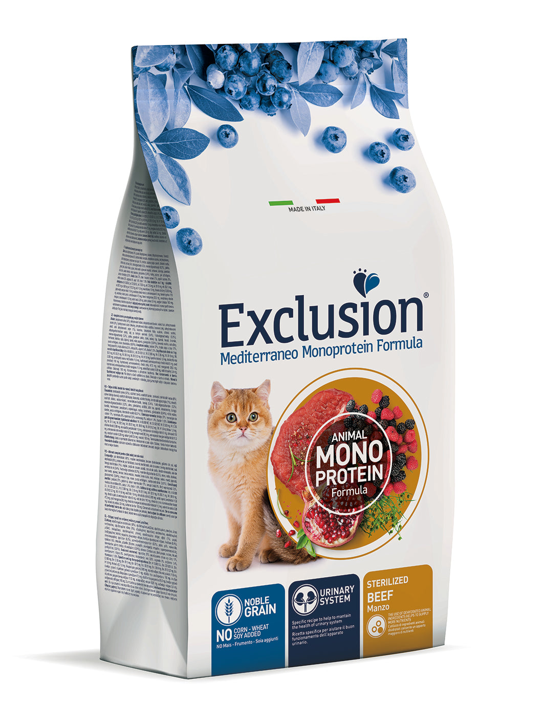 Exclusion Mediterraneo Gatto Sterilized Manzo – Secco, tutte le razze