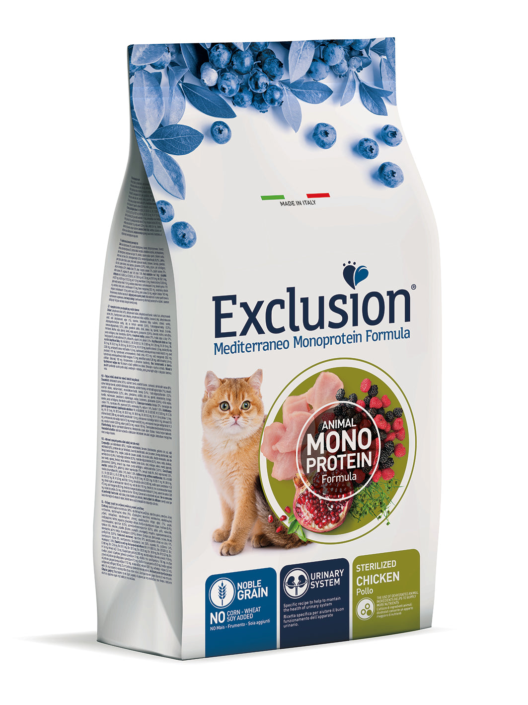Exclusion Mediterraneo Gatto Sterilized Pollo – Secco, tutte le razze