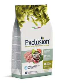Exclusion Mediterraneo Cane Mature - Pollo – Secco, piccola taglia