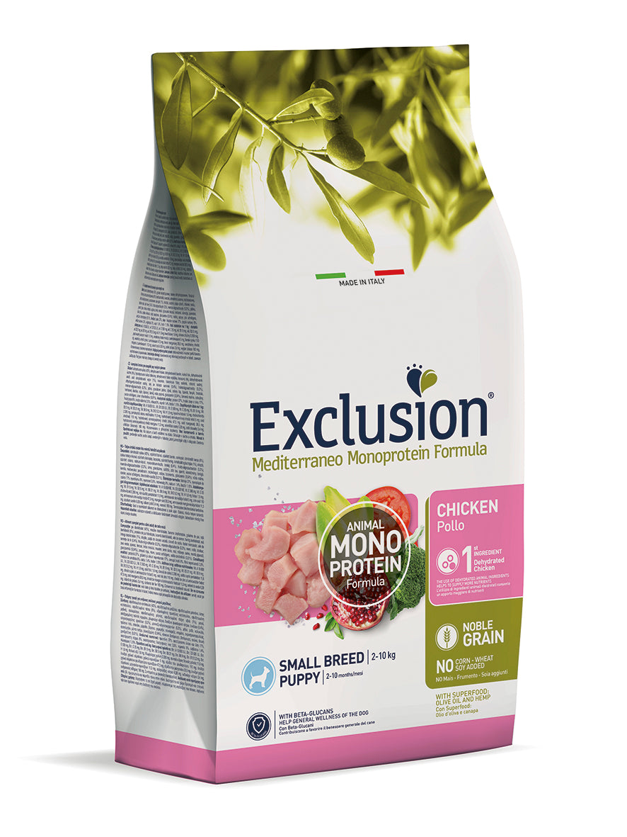 Exclusion Mediterraneo Cane Puppy - Pollo – Secco, cuccioli di piccola taglia