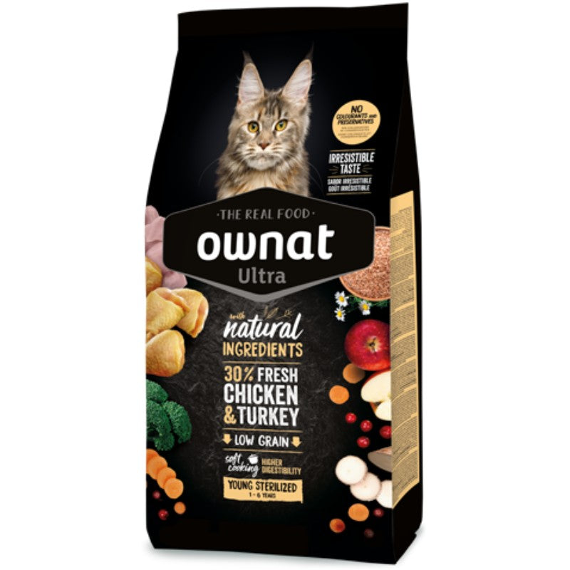 Ownat Gatto - Ultra Young Sterilized (Pollo)- Crocchette (multiformato)
