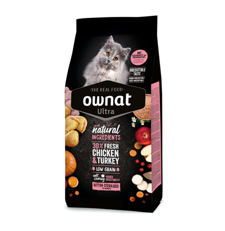 Ownat Gatto - Ultra Kitten Sterilized - Crocchette (pollo, multiformato)