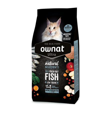 Ownat Gatto - Ultra Mature Sterilized Fish - Crocchette (pesce, multiformato)