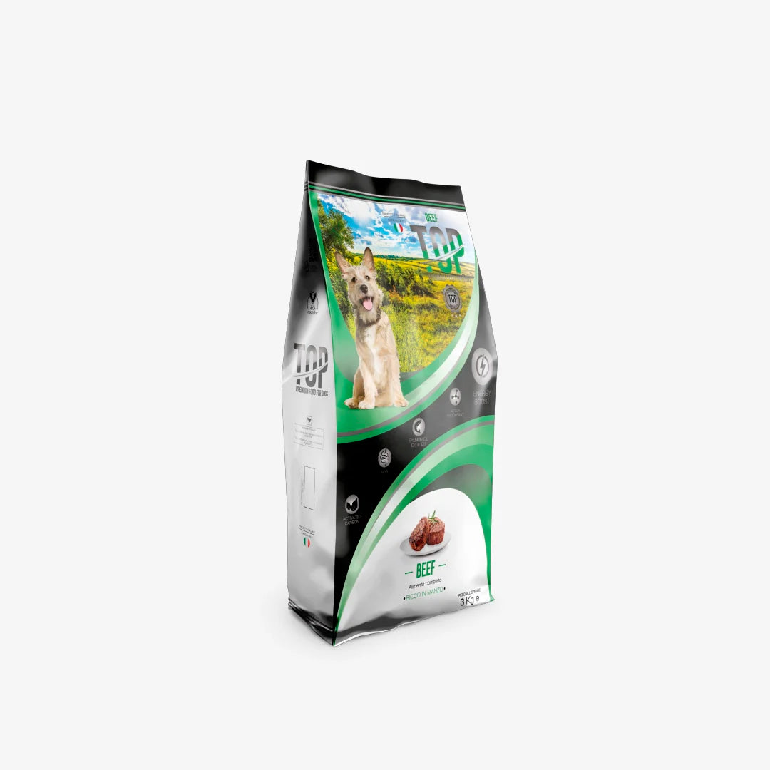 Top Cani Beef - Crocchette al manzo per cani di taglia Media