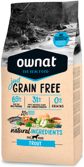 Ownat Cane - Just Grain Free Trout - Crocchette (trota, multiformato)