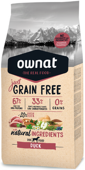 Ownat Cane - Just Grain Free Duck - Crocchette (anatra, multiformato)