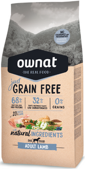 Ownat Cane - Just Grain Free Adult Lamb - Crocchette (agnello, multiformato)