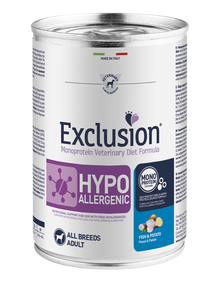 Exclusion Diet Cane – Hypoallergenic – Pesce e patata – Umido - tutte le razze