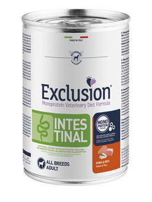 Exclusion Diet Cane – Intestinal – Maiale e riso – Umido - tutte le razze