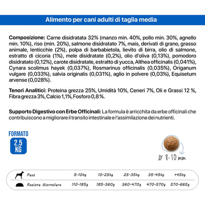 Althea Mare e Monti - Crocchette per cani adulti, taglia Media