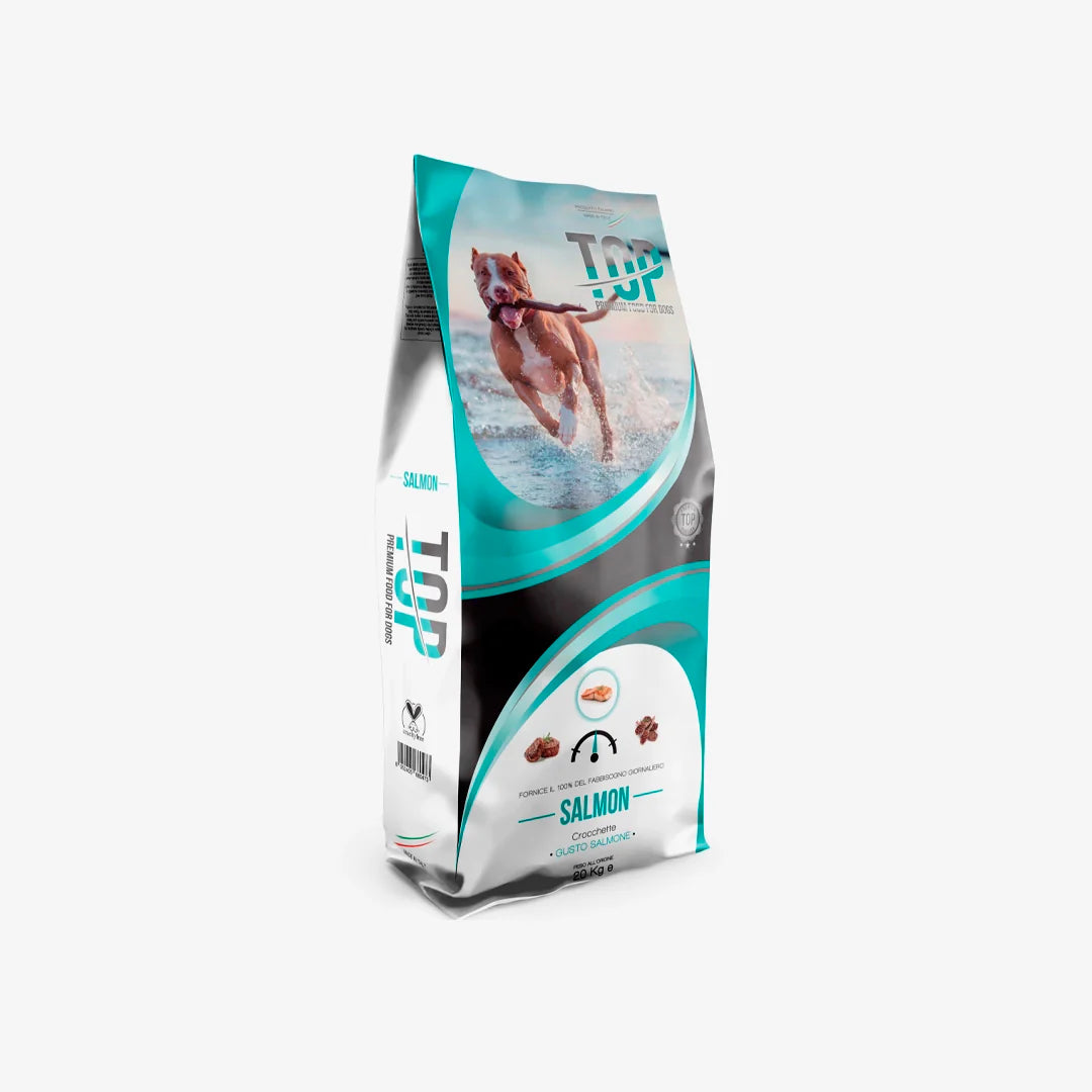 Top Cani Salmon - Crocchette al salmone per cani adulti di taglia Grande