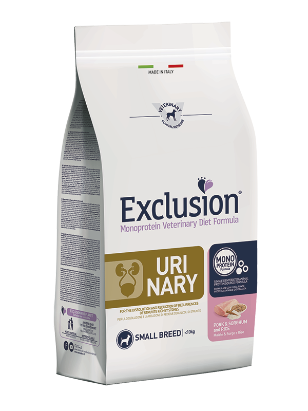 Exclusion Diet Cane – Urinary – Maiale, sorgo e riso – Secco – Piccola taglia